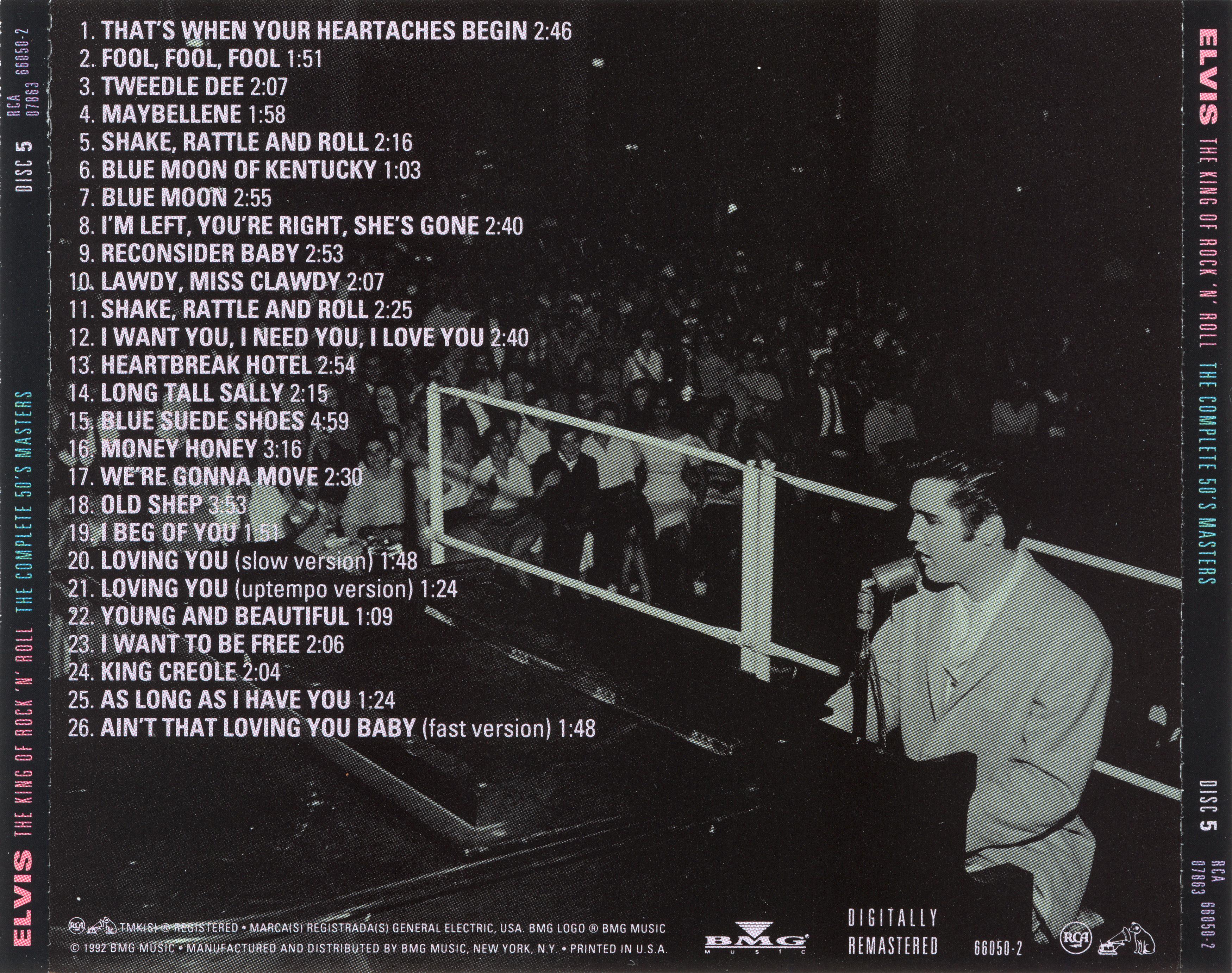 Elvis Presley  The Complete 50`s Masters 5 : Back